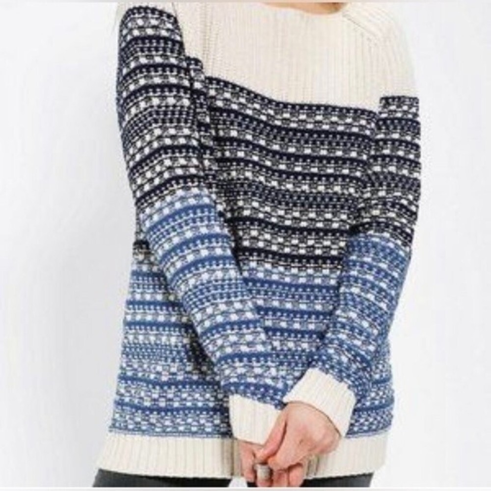 BDG Urban Outfitters Fireside Fair Isle Preppy Nautical Coastal Knit Sweater S